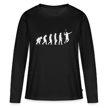Badminton Player Badminton Fan Badminton Badminton Badminton - Women's Premium Organic Long Sleeve Shirt - black - Front - Julia (174cm)
