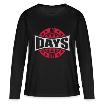 pas de jours de congé devis - T-shirt manches longues Premium bio Femme - noir - Devant - Julia (174cm)