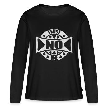 ne faites confiance à personne pour ne citer - T-shirt manches longues Premium bio Femme - noir - Devant - Julia (174cm)