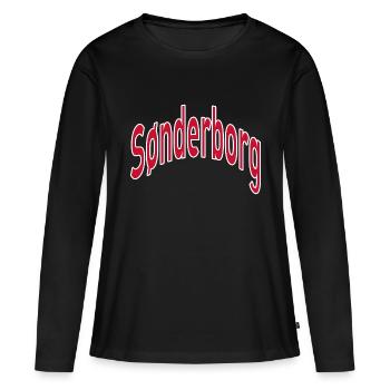 Canton de Sønderborg - T-shirt manches longues Premium bio Femme - noir - Devant - Julia (174cm)