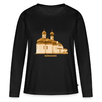 Königsee Church Berchtesgaden Bavaria Schönau - T-shirt manches longues Premium bio Femme - noir - Devant - Julia (174cm)