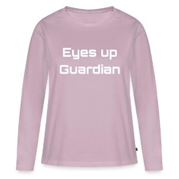 Eyes Up Guardian White - Women's Premium Organic Long Sleeve Shirt - dusky pink - Front - Julia (174cm)