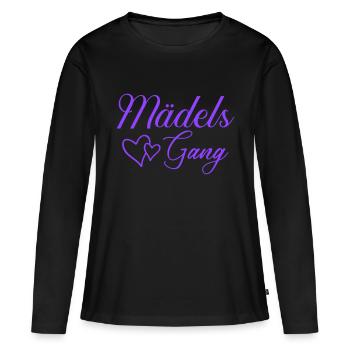 mädels gang - Frauen Premium Bio Langarmshirt - Schwarz - Vorne - Julia (174cm)