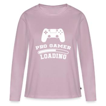 Pro Gamer Loading - Women's Premium Organic Long Sleeve Shirt - dusky pink - Front - Julia (174cm)