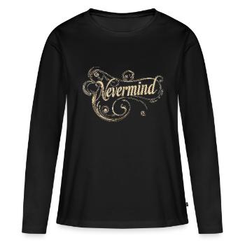 Macht nichts - Frauen Premium Bio Langarmshirt - Schwarz - Vorne - Julia (174cm)