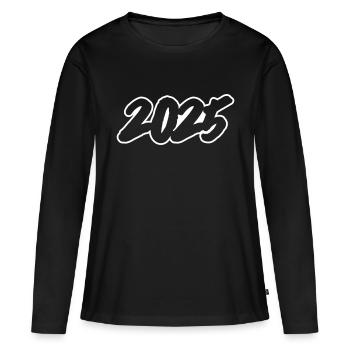 2025 - T-shirt manches longues Premium bio Femme - noir - Devant - Julia (174cm)
