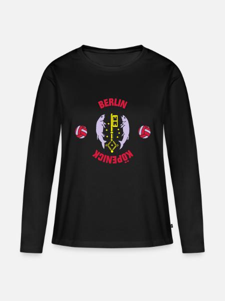Berlin Köpenick (ID: 001013) - Frauen Premium Bio Langarmshirt - Schwarz