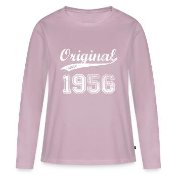 1956 - Frauen Premium Bio Langarmshirt - Altrosa - Vorne - Julia (174cm)