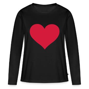 i love you heart so dremondously - Women's Premium Organic Long Sleeve Shirt - black - Front - Julia (174cm)