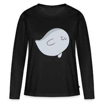 Ghost - T-shirt manches longues Premium bio Femme - noir - Devant - Julia (174cm)