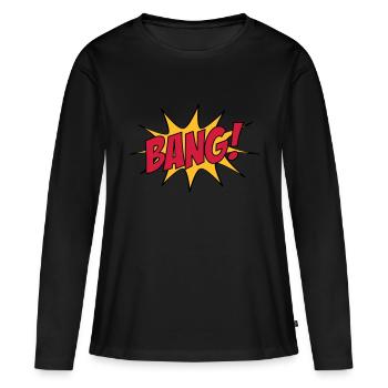 COUP! - T-shirt manches longues Premium bio Femme - noir - Devant - Julia (174cm)