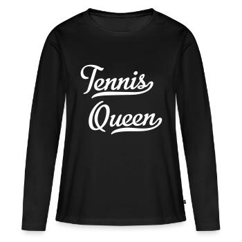 Tennis Queen - Women's Premium Organic Long Sleeve Shirt - black - Front - Julia (174cm)
