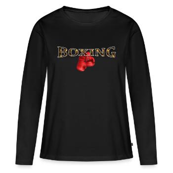 Boxen Lum Cru - Frauen Premium Bio Langarmshirt - Schwarz - Vorne - Julia (174cm)