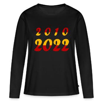Équipe nationale d’Espagne - T-shirt manches longues Premium bio Femme - noir - Devant - Julia (174cm)