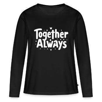 Ensemble toujours - T-shirt manches longues Premium bio Femme - noir - Devant - Julia (174cm)