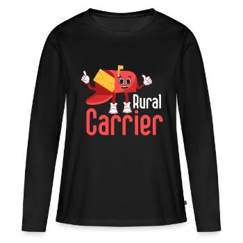 Facteur rural Facteur Travailleur - T-shirt manches longues Premium bio Femme - noir - Devant - Julia (174cm)