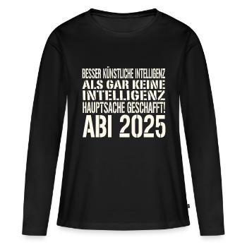 Abi Spruch 2025 - T-shirt manches longues Premium bio Femme - noir - Devant - Julia (174cm)