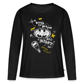 Batman Ready for Action - T-shirt manches longues Premium bio Femme - noir - Devant - Julia (174cm)