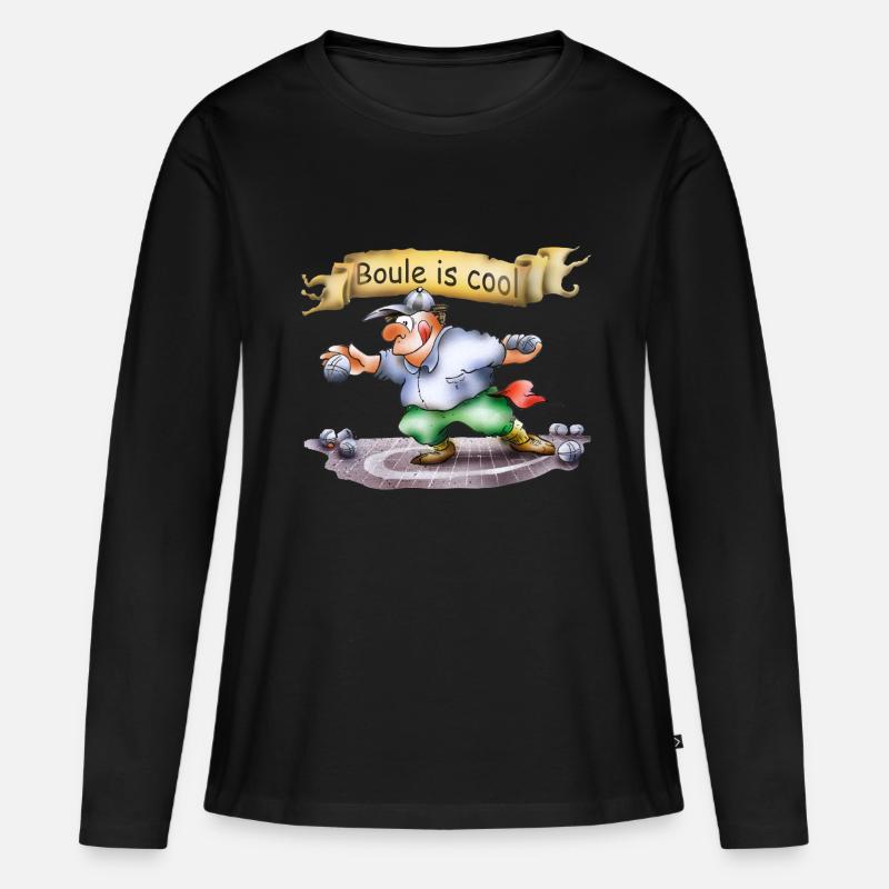 Boule - Frauen Premium Bio Langarmshirt - Schwarz