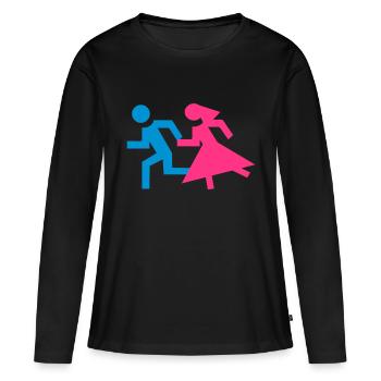 2541614 15391844 mariée - T-shirt manches longues Premium bio Femme - noir - Devant - Julia (174cm)