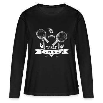 tennis de table 47 table - T-shirt manches longues Premium bio Femme - noir - Devant - Julia (174cm)