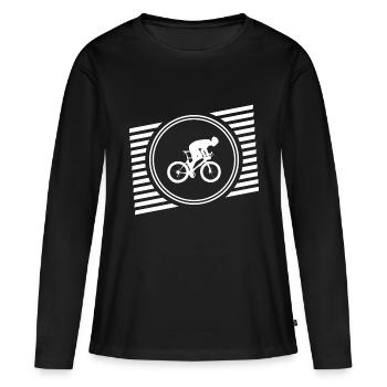 coureur - T-shirt manches longues Premium bio Femme - noir - Devant - Julia (174cm)