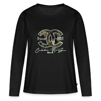 calibre no 6 Airsoft softair tees nice geschenkide - T-shirt manches longues Premium bio Femme - noir - Devant - Julia (174cm)