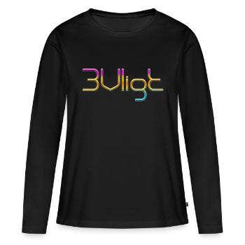 SMS chat langue fortifications anglais trois 3 trois - T-shirt manches longues Premium bio Femme - noir - Devant - Julia (174cm)