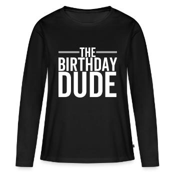 Le mec d’anniversaire - T-shirt manches longues Premium bio Femme - noir - Devant - Julia (174cm)