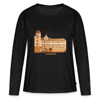 Rosenheim Museum Oberbayern Alpenvorland Bayern - Frauen Premium Bio Langarmshirt - Schwarz - Vorne - Julia (174cm)