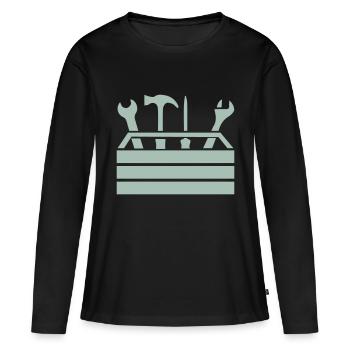 Tool Workshop Tool Box 1 - Women's Premium Organic Long Sleeve Shirt - black - Front - Julia (174cm)