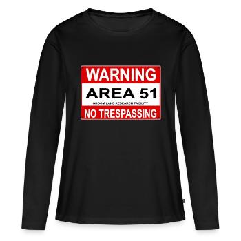 AREA 51 Shield - Women's Premium Organic Long Sleeve Shirt - black - Front - Julia (174cm)