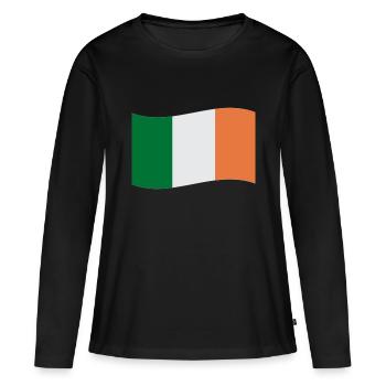 Irland - Frauen Premium Bio Langarmshirt - Schwarz - Vorne - Julia (174cm)