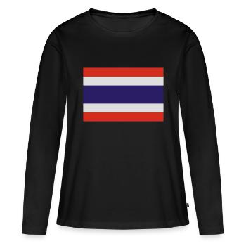 thailand - T-shirt manches longues Premium bio Femme - noir - Devant - Julia (174cm)