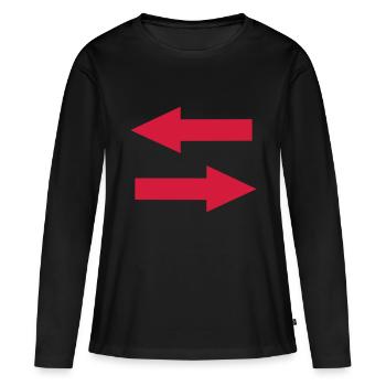 Arrows - Women's Premium Organic Long Sleeve Shirt - black - Front - Julia (174cm)