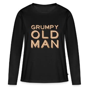 Vieil homme grincheux - T-shirt manches longues Premium bio Femme - noir - Devant - Julia (174cm)
