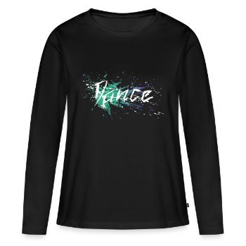 Danse Color Splash - T-shirt manches longues Premium bio Femme - noir - Devant - Julia (174cm)