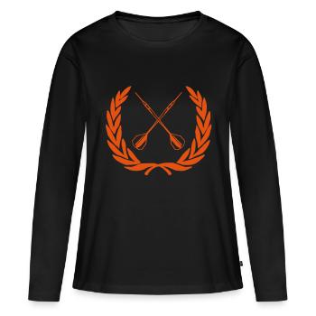 dart brons - T-shirt manches longues Premium bio Femme - noir - Devant - Julia (174cm)