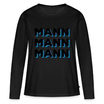 Mann Mann Mann - Frauen Premium Bio Langarmshirt - Schwarz - Vorne - Julia (174cm)