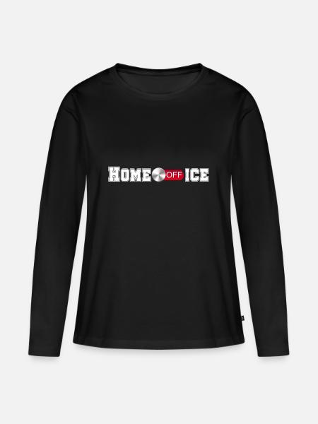 HomeOFFice - Frauen Premium Bio Langarmshirt - Schwarz