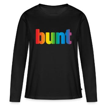bunt - Frauen Premium Bio Langarmshirt - Schwarz - Vorne - Julia (174cm)