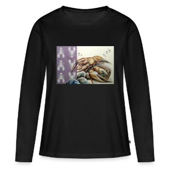 Cancer noble - T-shirt manches longues Premium bio Femme - noir - Devant - Julia (174cm)