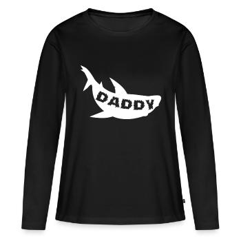Daddy - Frauen Premium Bio Langarmshirt - Schwarz - Vorne - Julia (174cm)