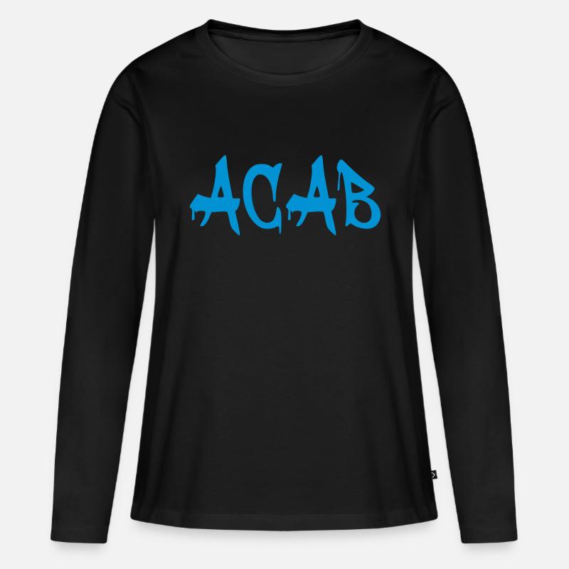 Acab - Frauen Premium Bio Langarmshirt - Schwarz