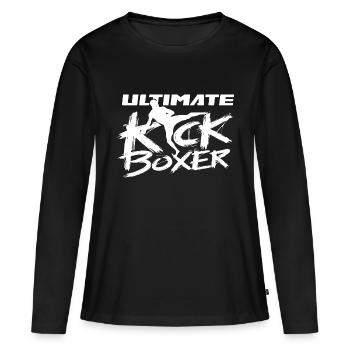 Kickboxing Kickboxing Ultime Kickboxing - T-shirt manches longues Premium bio Femme - noir - Devant - Julia (174cm)