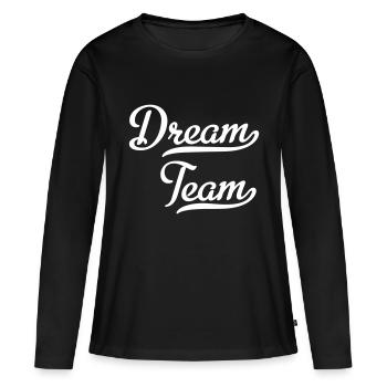 Équipe de rêve - T-shirt manches longues Premium bio Femme - noir - Devant - Julia (174cm)