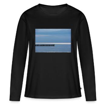 Silence - Women's Premium Organic Long Sleeve Shirt - black - Front - Julia (174cm)