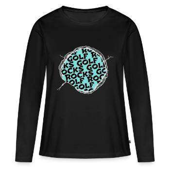 putter golfvêtement golfduvet golfkids golfclock - T-shirt manches longues Premium bio Femme - noir - Devant - Julia (174cm)