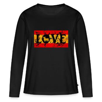 Amour pour l’Espagne - T-shirt manches longues Premium bio Femme - noir - Devant - Julia (174cm)