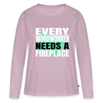 jokes badge present idea tools - Frauen Premium Bio Langarmshirt - Altrosa - Vorne - Julia (174cm)